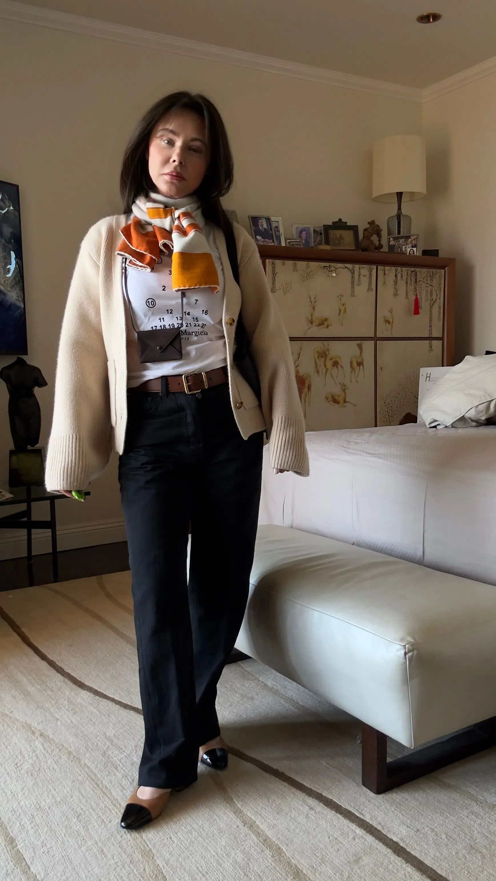 KHAITE Scarlet Cashmere Cardigan In White