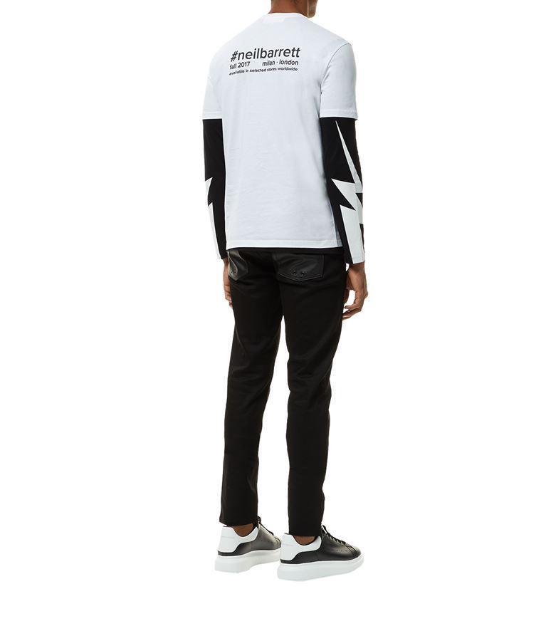 ALEXANDER MCQUEEN Oversized Sneakers In Black And White Leather