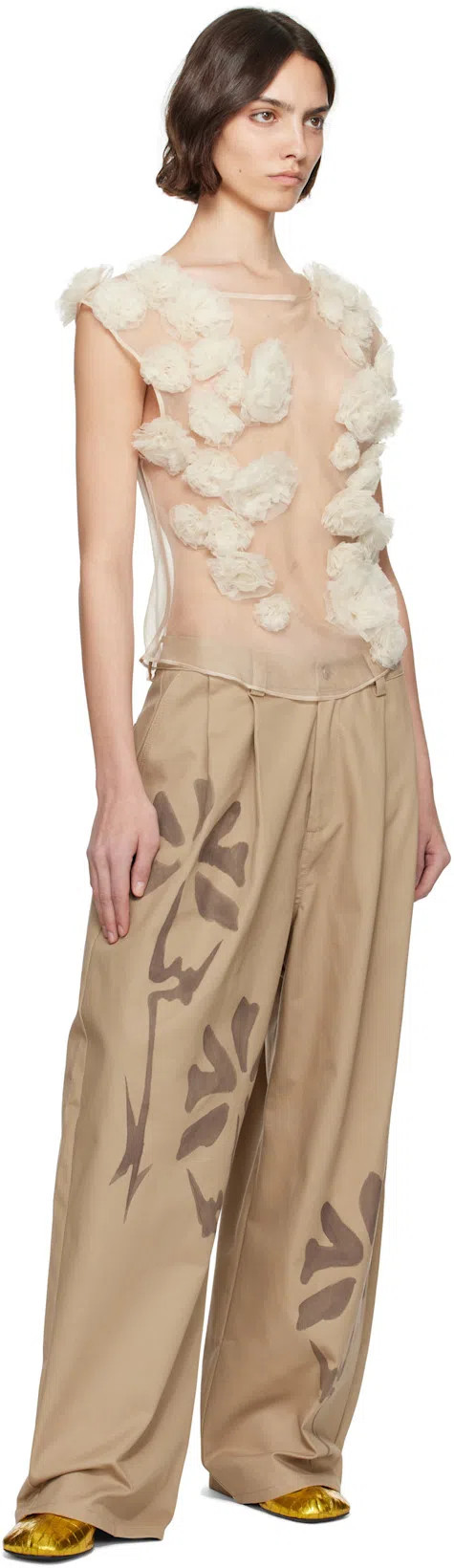 JW ANDERSON Gunmetal Sequin Hobo Shoulder Bag In Grey