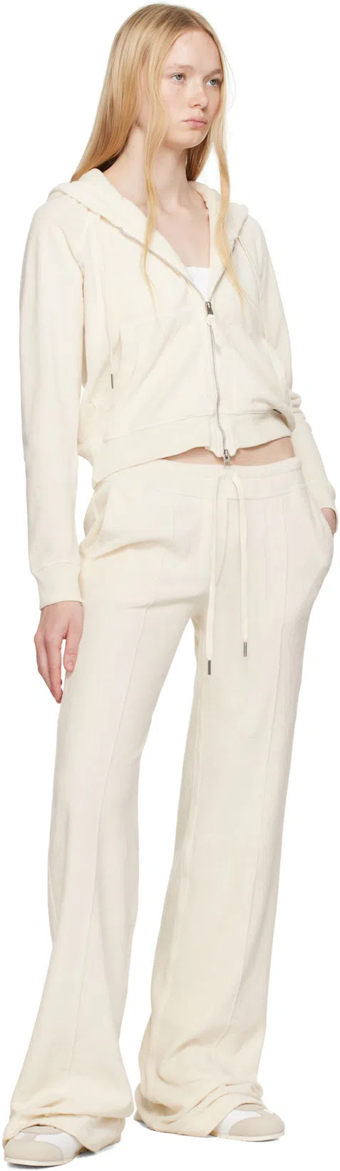 TOM FORD Towelling Zip Hoodie In Neutral