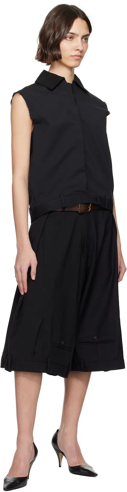 THE ROW Uxor Leather Pumps In Black