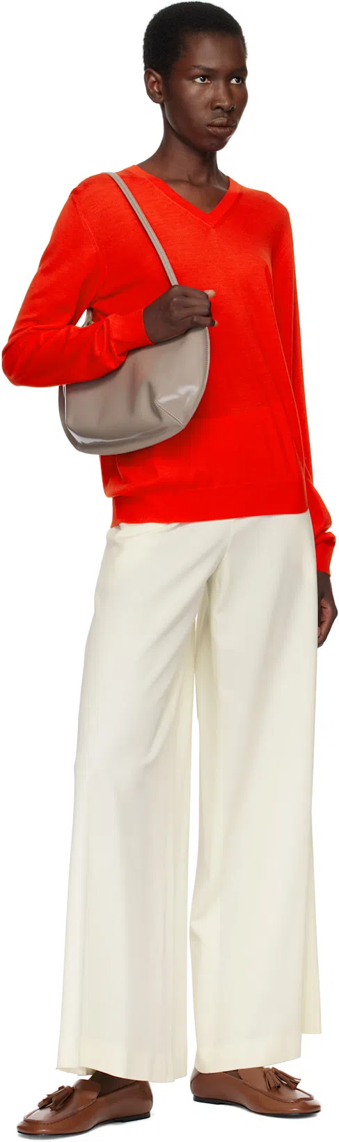 THE ROW Lightweight Wool Sweater Haius In Red