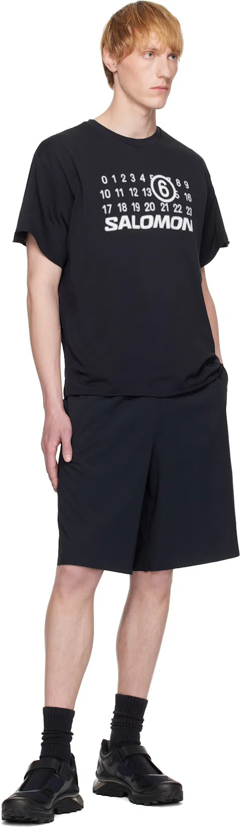 MM6 MAISON MARGIELA Mm6 By Maison Margiela Bermuda Shorts With Reflective Logo In Black