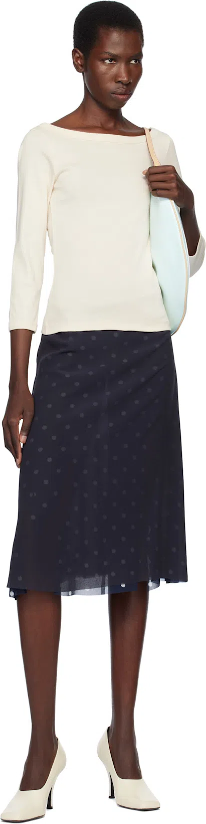 KHAITE Eva Calfskin Leather Pumps In Beige