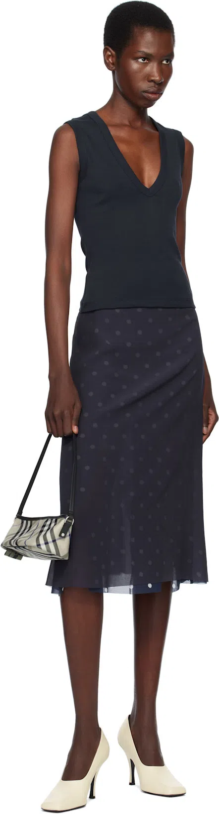 KHAITE Eva Calfskin Leather Pumps In Beige