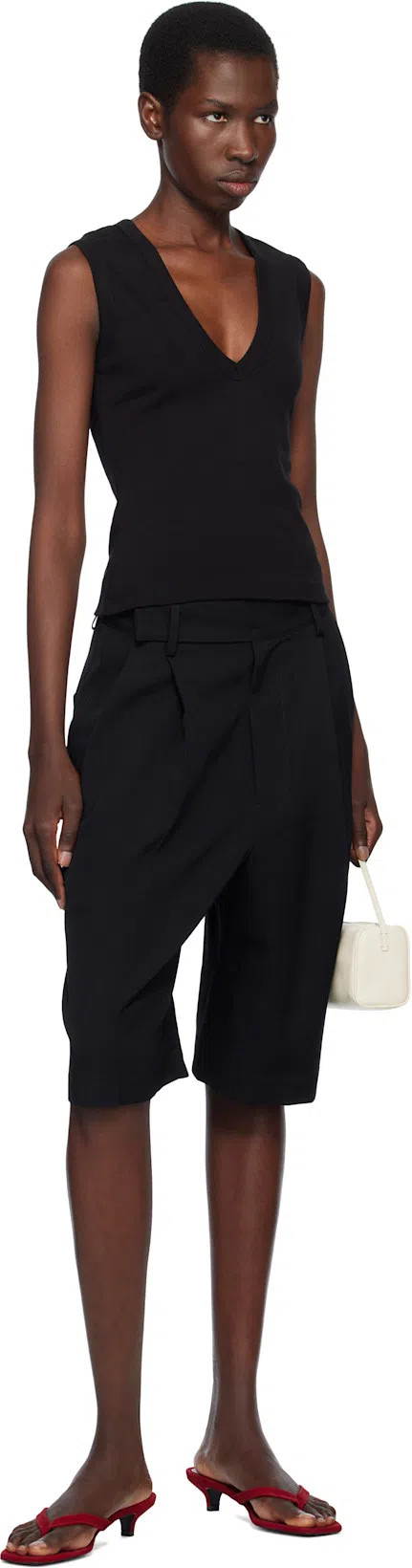 TOTÊME Suede Heeled Flip Flops Scarlet In Red