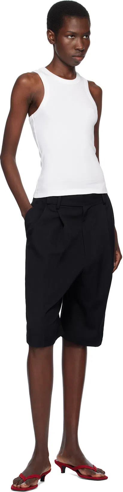 TOTÊME Suede Heeled Flip Flops Scarlet In Red