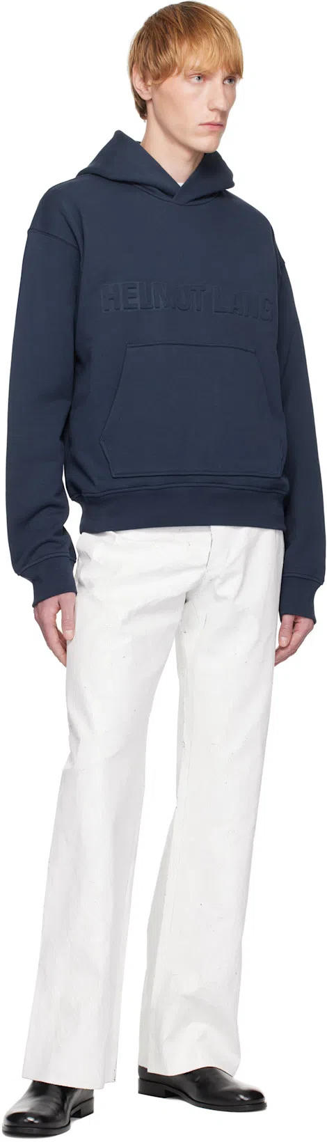 HELMUT LANG Raised Logo Sleeveless Crew Neck Top In White