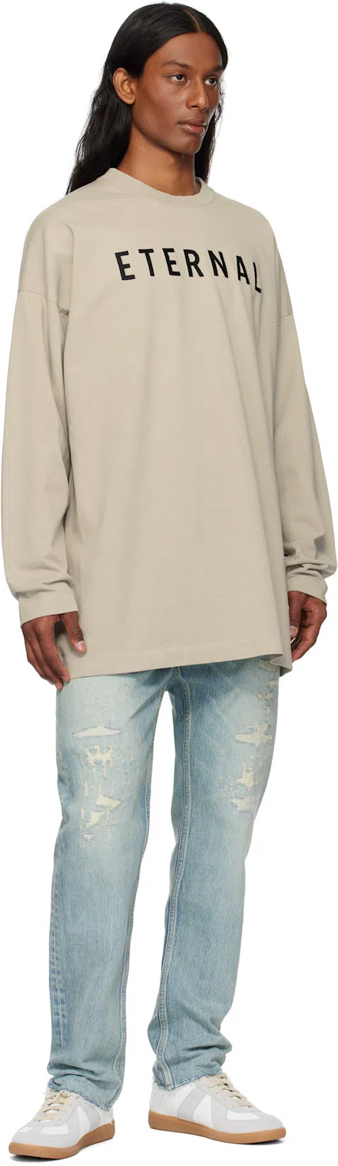 FEAR OF GOD Long-sleeved Thunderbird T-shirt In Neutral