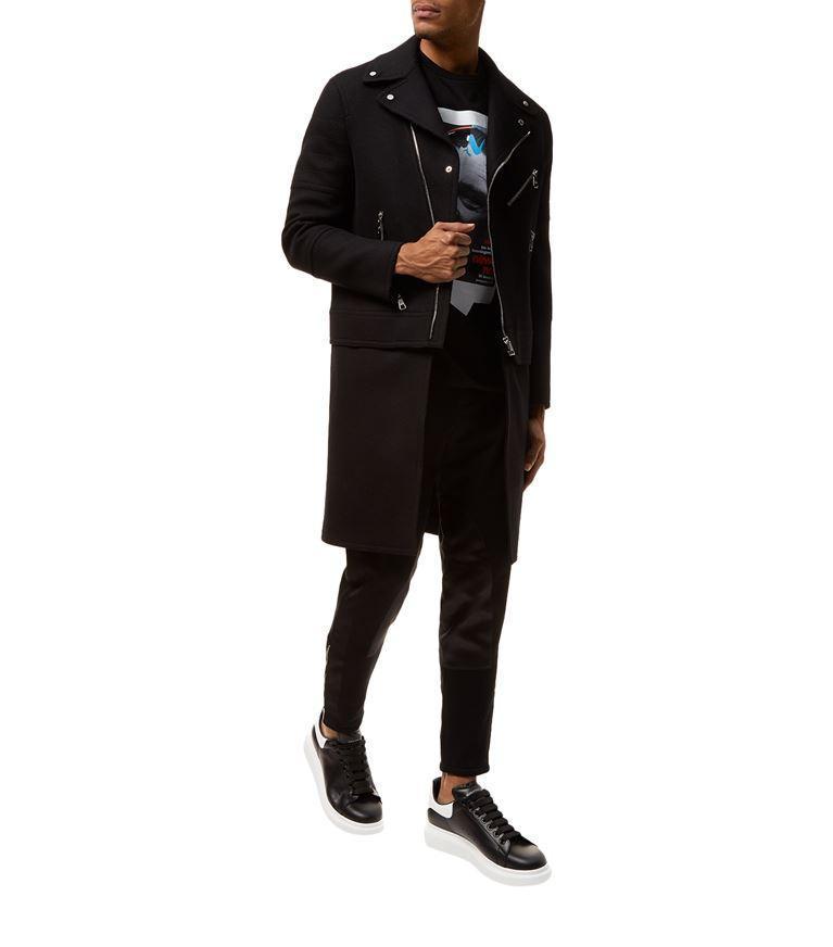 ALEXANDER MCQUEEN Oversized Sneakers In Black And White Leather