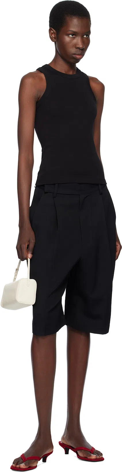 TOTÊME Suede Heeled Flip Flops Scarlet In Red