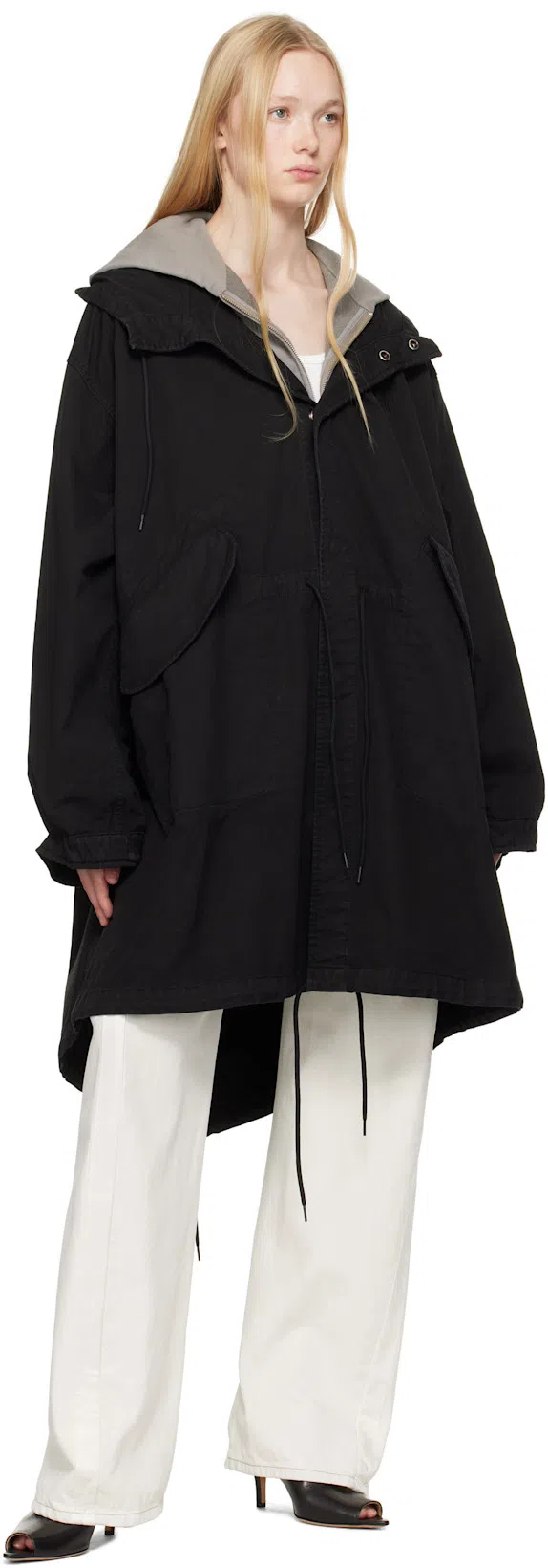 MM6 MAISON MARGIELA Mm6 By Maison Margiela Fitted Ribbed Tank Top With Scoop Neckline In 101 Off White