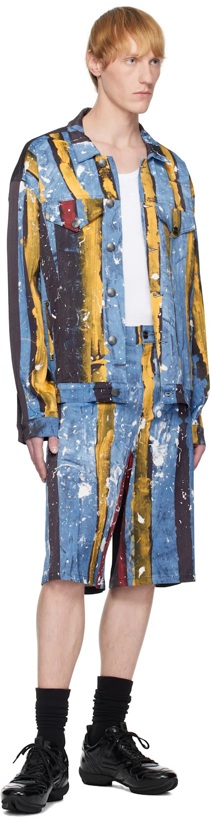 CHARLES JEFFREY LOVERBOY Mens Brand-embroidered Ribbed Cotton Tank Top White