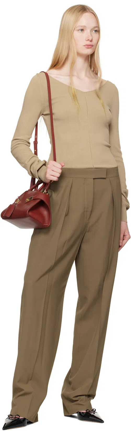 FERRAGAMO Gylla Patent Bow Slingback Pumps In Nero Biscotto