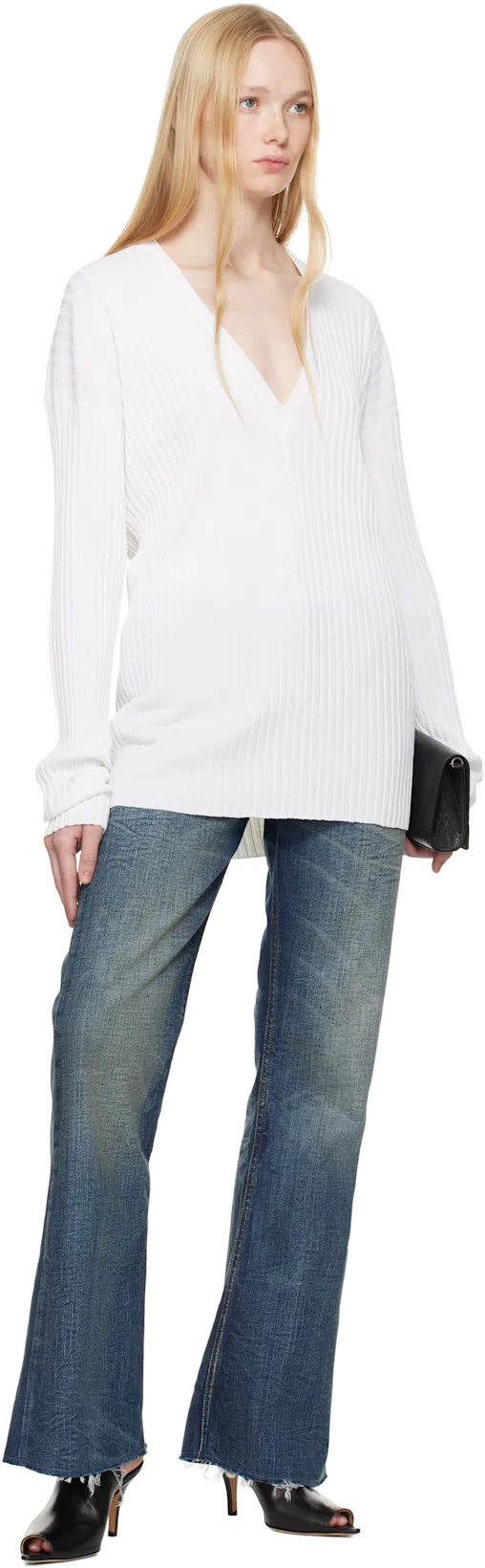 MM6 MAISON MARGIELA Black Oil Sandal Mules