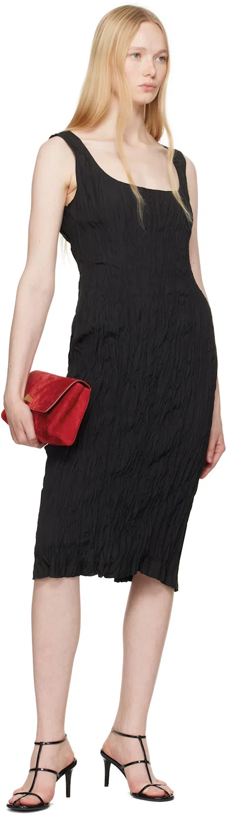 KHAITE Womens Audrey Suede Clutch Bag Rebel In Red