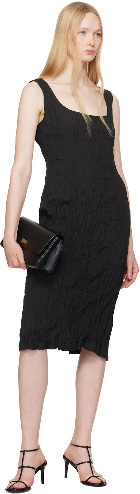 KHAITE Audrey Leather Clutch In Black