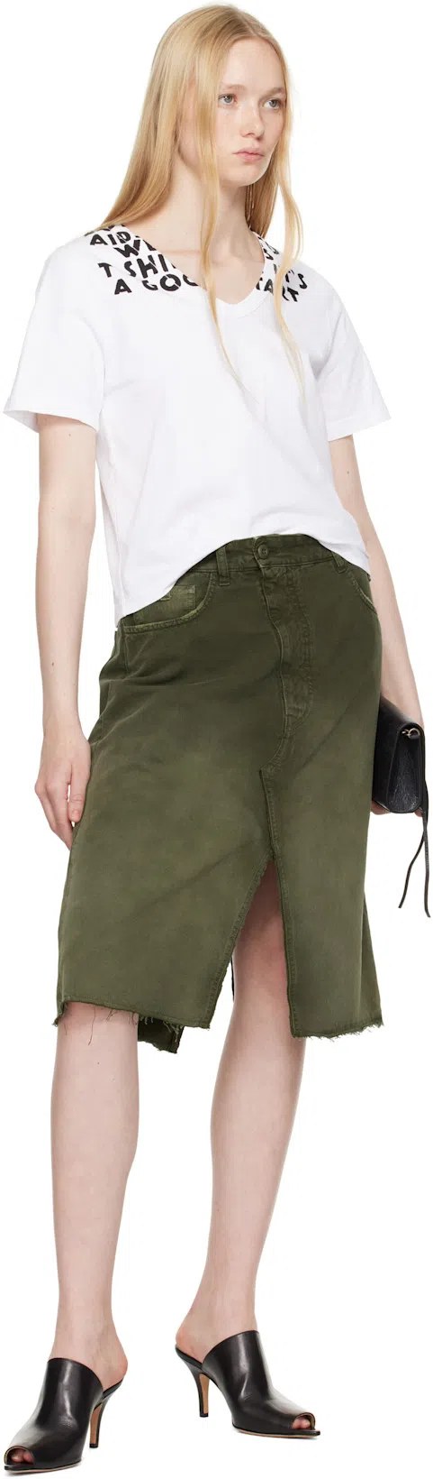 MM6 MAISON MARGIELA Black Oil Sandal Mules