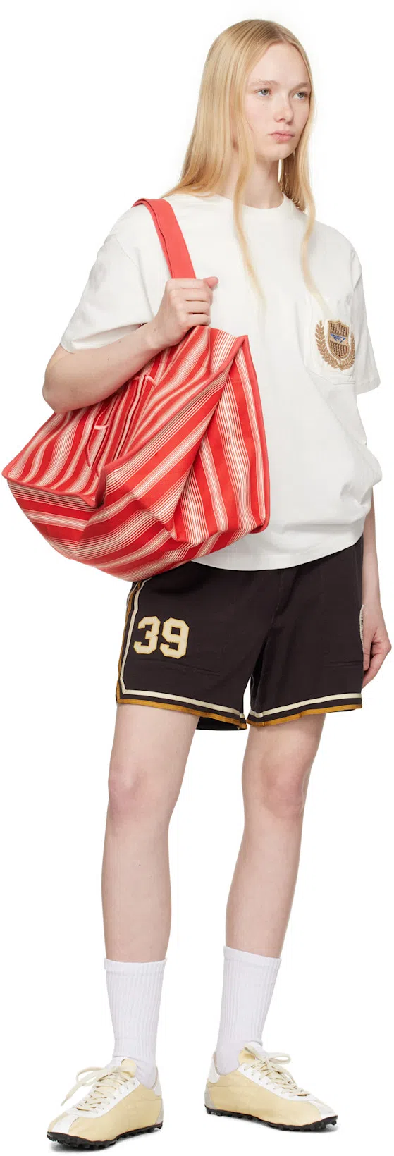 MAISON MARGIELA Leather Lace-up Trainers Featuring Suede Accents In White