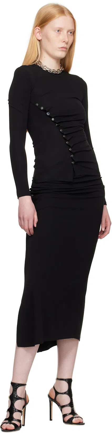 LEMAIRE Anatomic Pump 55 Leather Loafer Pumps In Bk999 Black