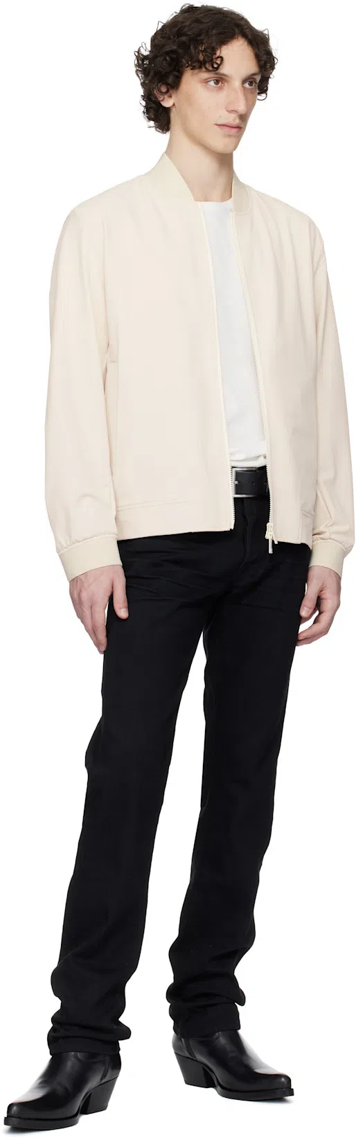 ERNEST W BAKER Black Western Boots In Black Leather