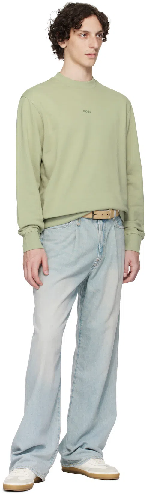 HUGO BOSS White & Navy Beckham Edition Low-top Suede Sneakers