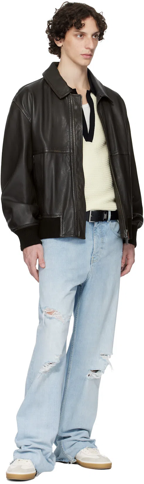 HUGO BOSS White & Navy Beckham Edition Low-top Suede Sneakers