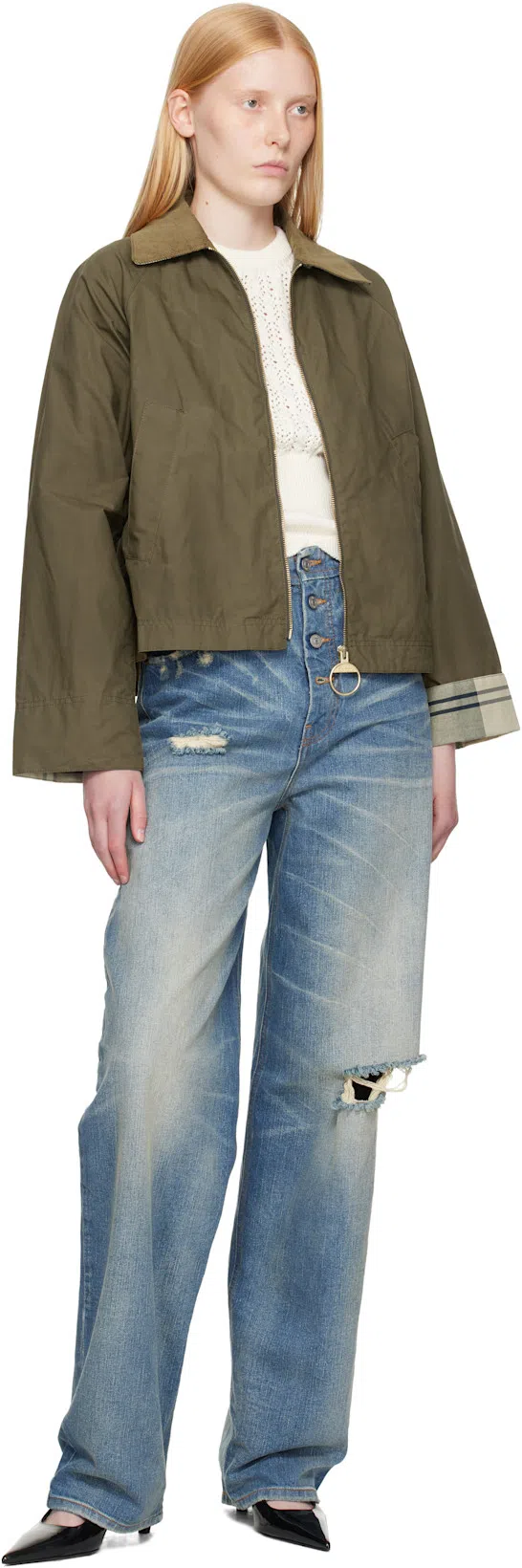 THOM BROWNE Women's 4bar Knit Tshirt In Neutral