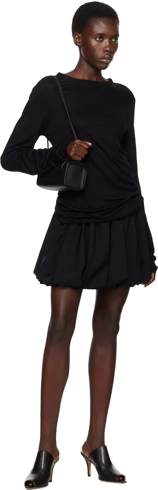 MM6 MAISON MARGIELA Black Oil Sandal Mules