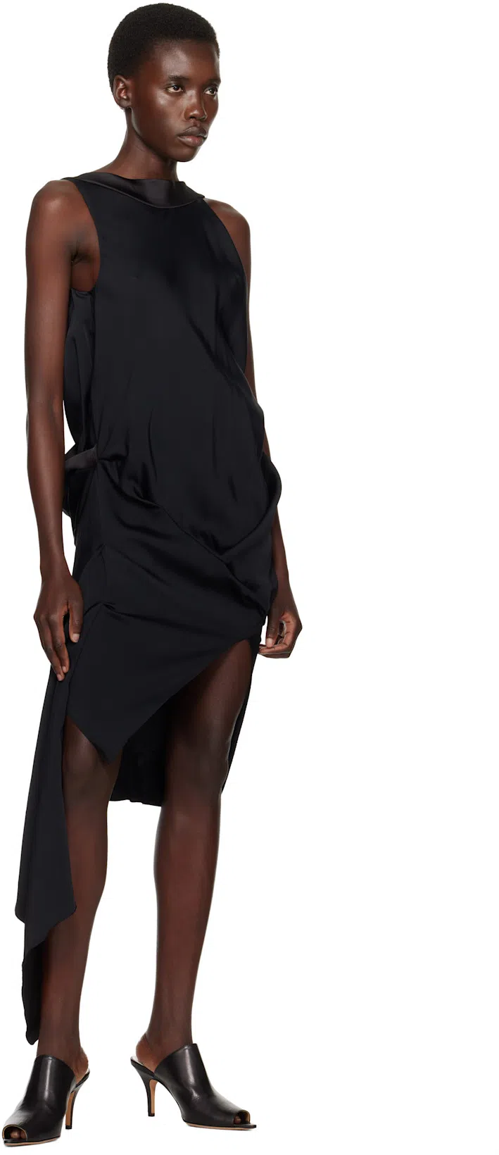 MM6 MAISON MARGIELA Black Oil Sandal Mules