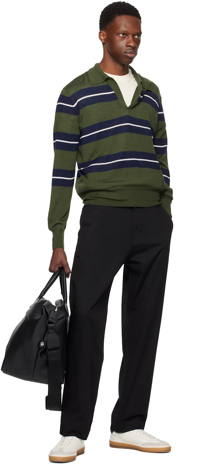 HUGO BOSS White & Navy Beckham Edition Low-top Suede Sneakers