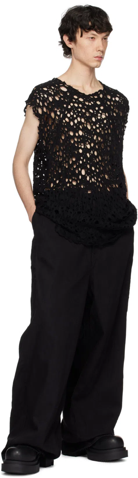 RICK OWENS Chunky Sole Ankle Boots With Elastic Panels In Black