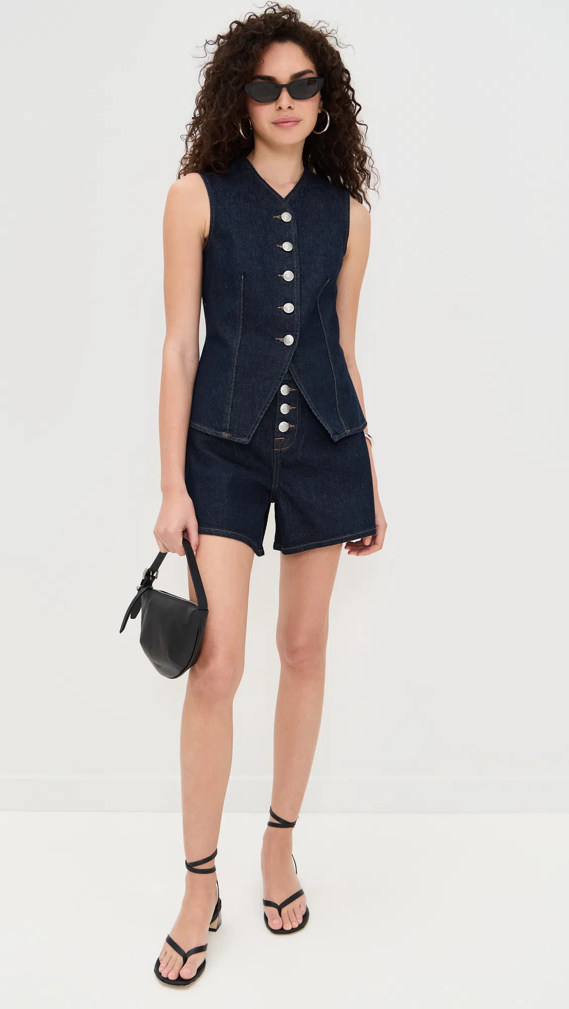 7 FOR ALL MANKIND Lady Button-fastening Denim Waistcoat In Animal Print