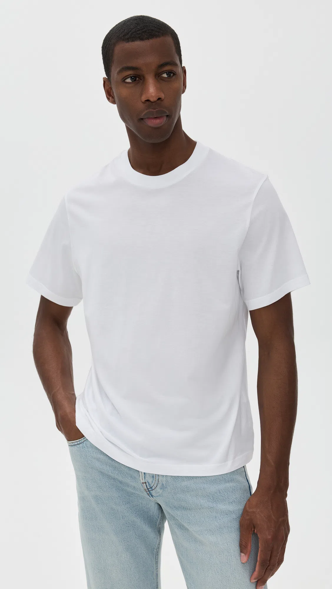 FRAME Logo Cotton T-shirt In White Canvas