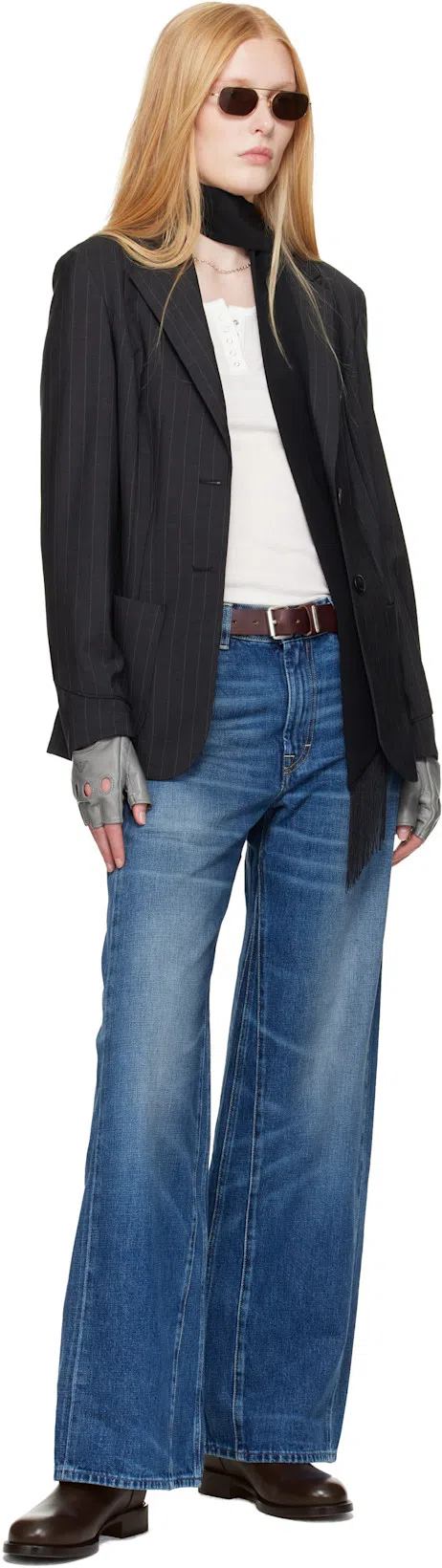 THE ROW Ribbed Texture Tank Top With Button Detail In White