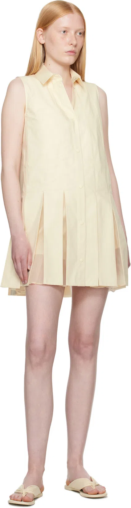 ISSEY MIYAKE Ssense Exclusive Bridal Capsule Three-fold Sandals In 08 Kouzo Ivory