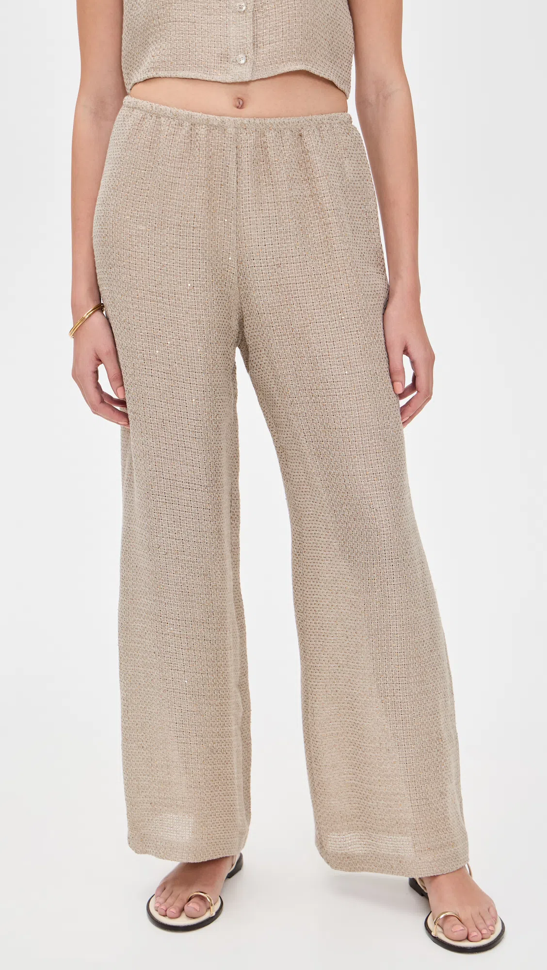 LESET Stella Crewneck Vest In Neutral