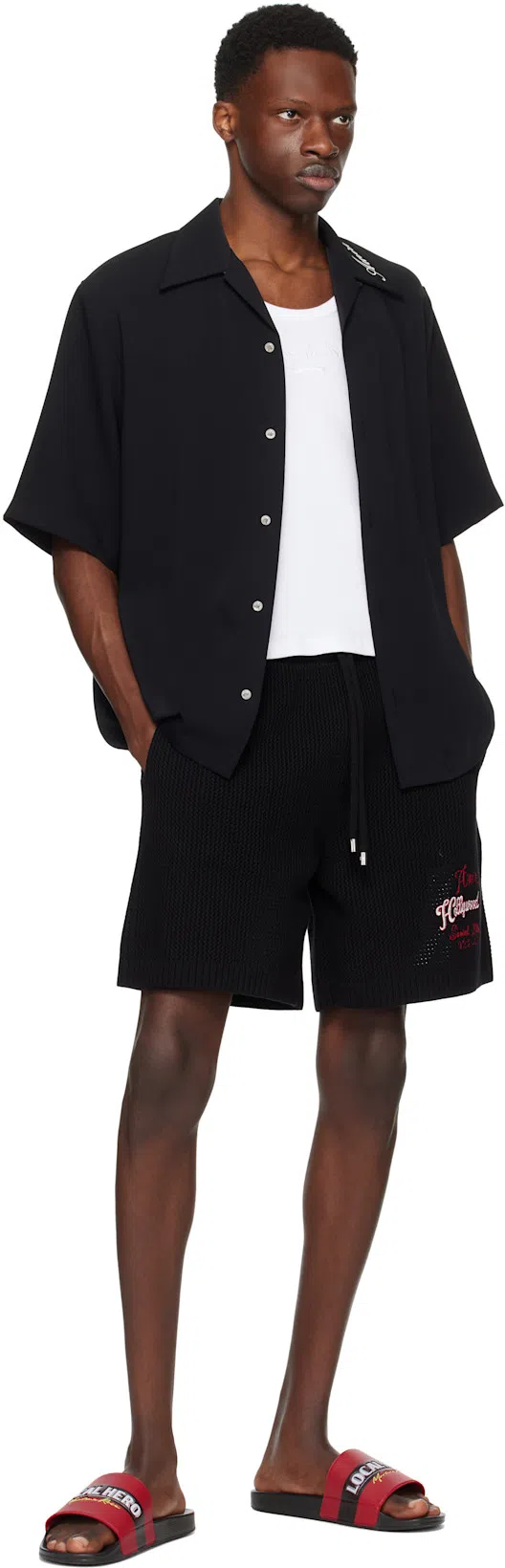 CHARLES JEFFREY LOVERBOY Mens Brand-embroidered Ribbed Cotton Tank Top White