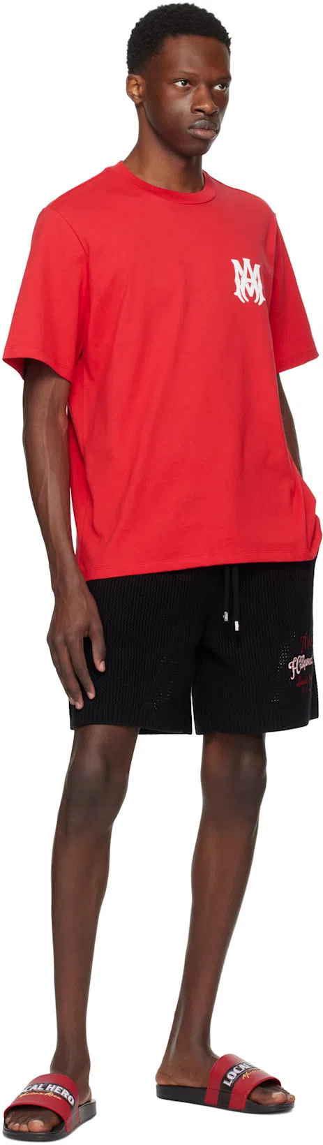 AMIRI Mens Red Ma Core Short-sleeves Relaxed-fit Cotton-jersey T-shirt