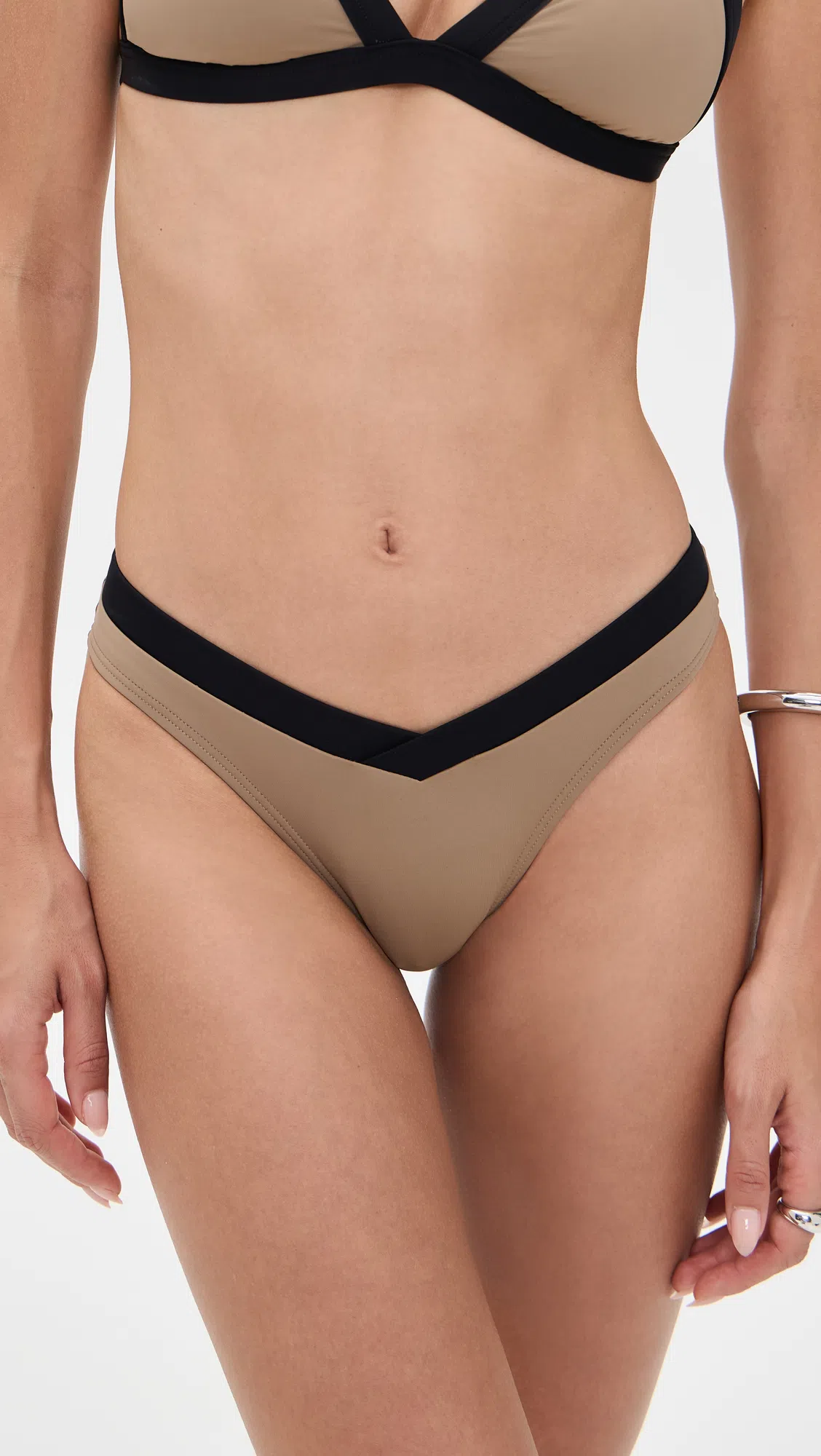 STAUD Crescent Moon-shaped Mini Bag In Polished Black Leather