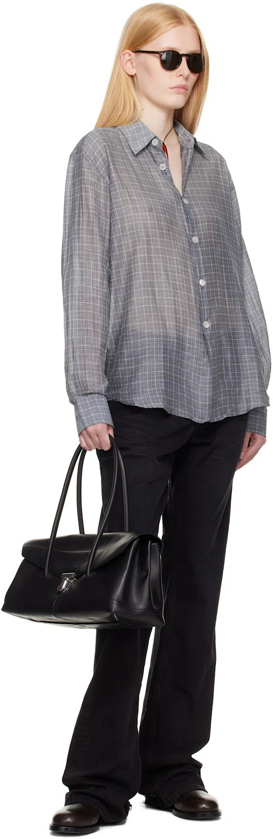 THE ROW Nobilis Chunky Leather Ankle Boots In Brown