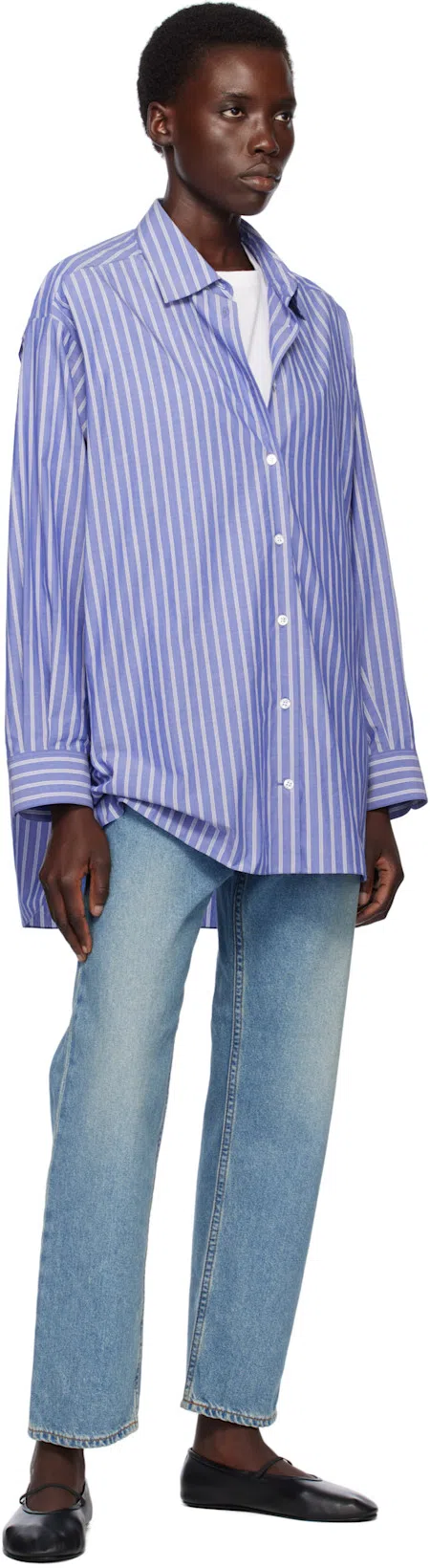 THE ROW 10mm Elastic Ballet Leather Flats In Black