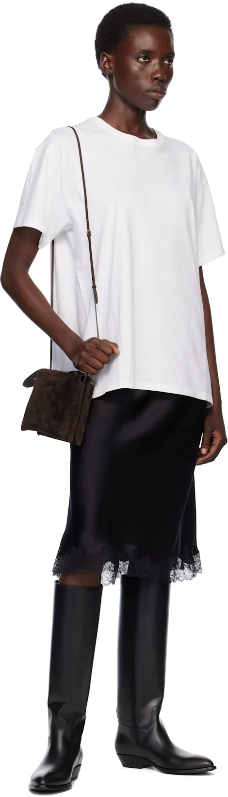 THE ROW Isha Oversize Cotton Jersey T-shirt In White