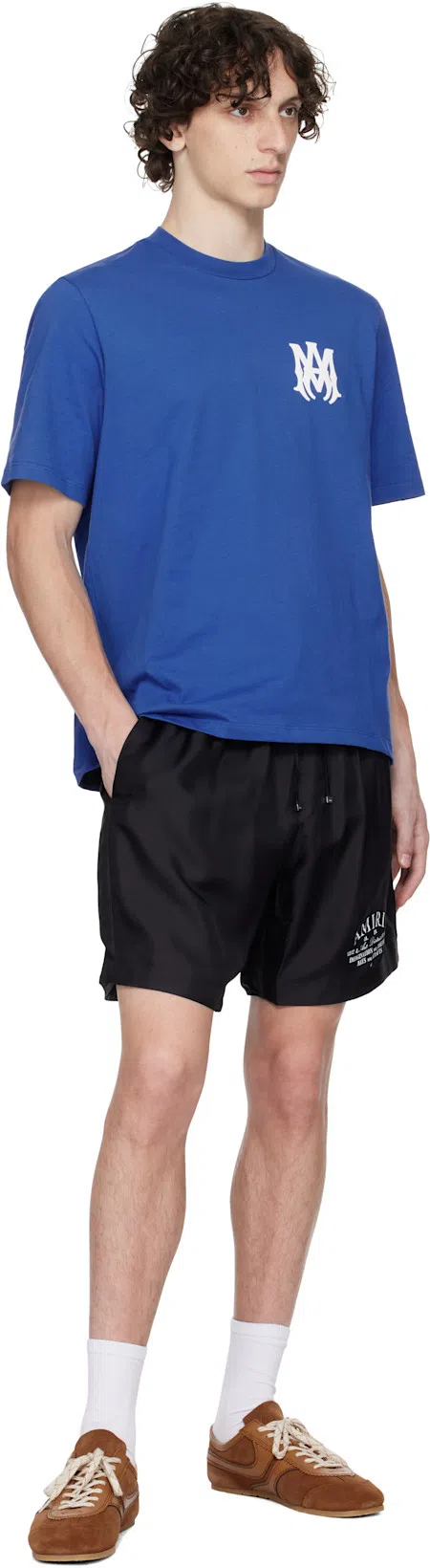 AMIRI Ma Logo Cotton T-shirt In Blue