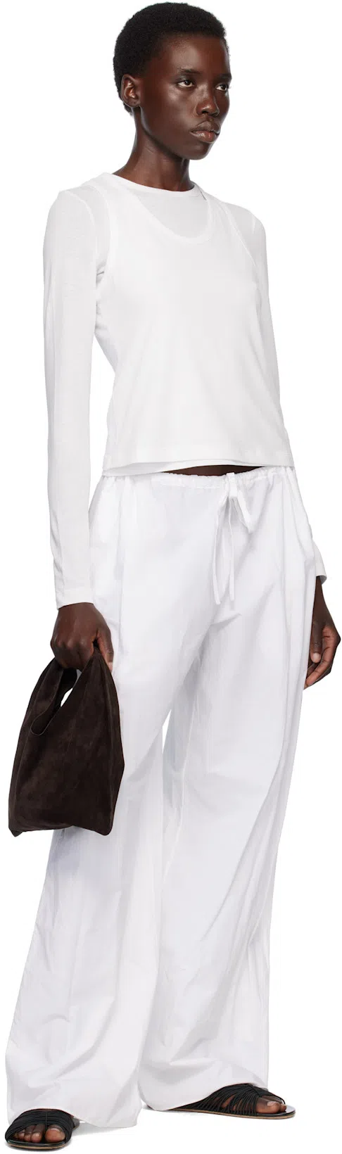 THE ROW Bindle Small Shoulder Bag In Silk Leather In Black