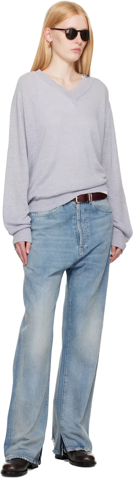 THE ROW Ribbed Texture Tank Top With Button Detail In White