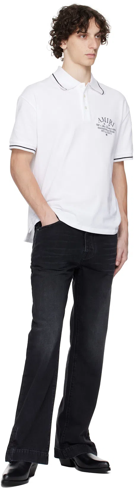 ERNEST W BAKER Black Western Boots In Black Leather