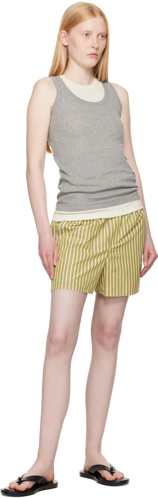 AMI ALEXANDRE MATTIUSSI Ami Paris Short Stripes In Multicolor