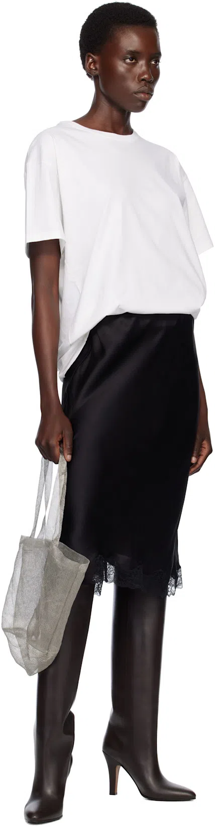 THE ROW Isha Oversize Cotton Jersey T-shirt In White