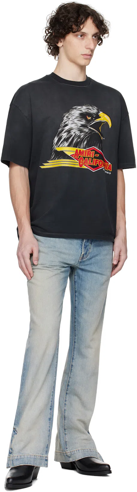 ERNEST W BAKER Black Western Boots In Black Leather